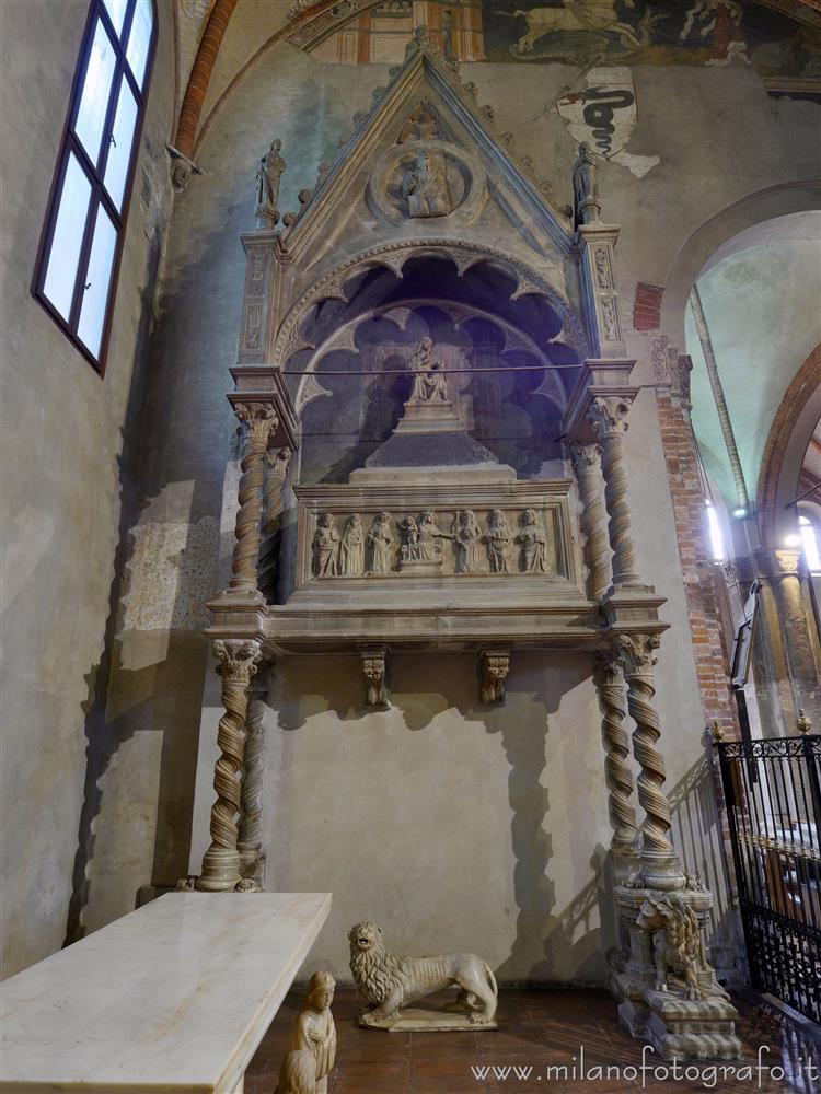 Milan (Italy) - Sepulchral monument of Stefano and Valentina Visconti in the Basilica of Sant'Eustorgio 